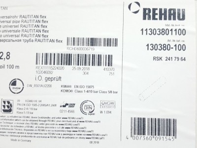 130380-100 труба Rehau Rautitan Flex 