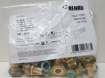 Сгон с накидной гайкой Rehau Rautitan RX 16 × 1/2" В