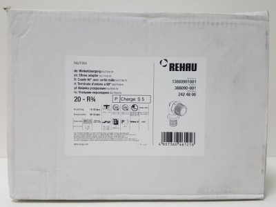 366090-001 колено с наружной резьбой Rehau Rautitan RX 20 x 3/4" Н