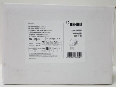 366094-001 колено с внутренней резьбой Rehau Rautitan RX 16 x 1/2" В