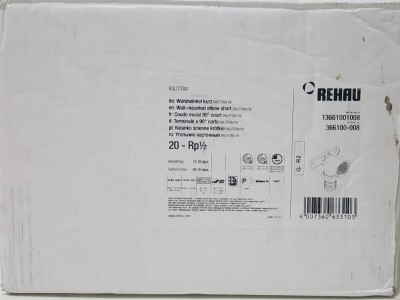 366100-001 Колено настенное с внутренней резьбой Rehau Rautitan RX 20 x 1/2" В