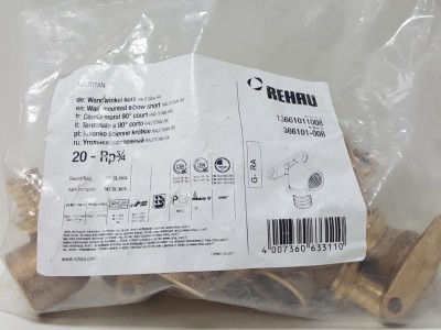 366101-001 Колено настенное с внутренней резьбой Rehau Rautitan RX 20 x 3/4" В