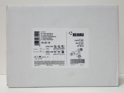 160101-001 тройник Rehau Rautitan PX 16 x 20 x 16