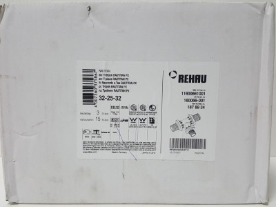 160066-001 Тройник промежуточный Rehau Rautitan PX 32 x 25 x 32