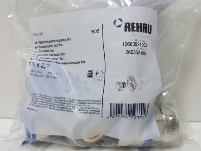 266352-003 Резьбозажимное соединение Rehau 16 x 2.2
