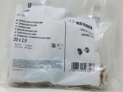266462-003 Резьбозажимное соединение Rehau 20 x 2.9 x 3/4"
