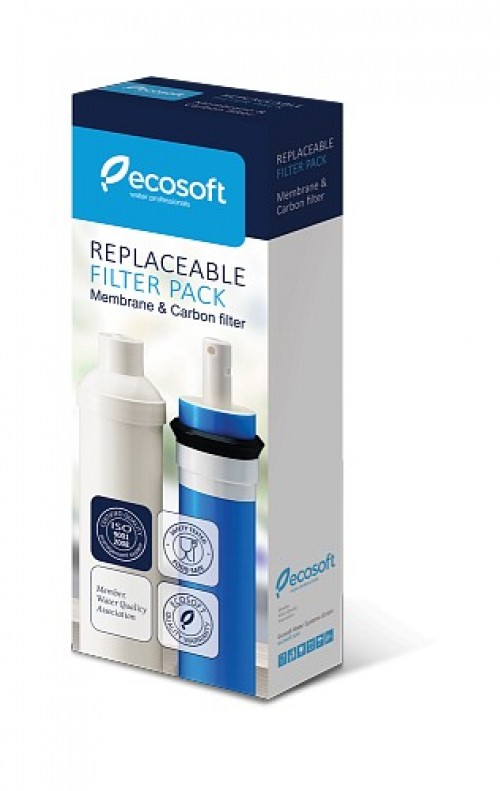 Комплект картриджей Ecosoft для фільтрів зворотного осмосу (мембрана, постфільтр) CSVRO50ECO Комплект картриджей Ecosoft для фільтрів зворотного осмосу (мембрана, постфільтр) CSVRO50ECO