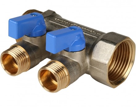 202C Колектор кульовий Bianchi 1" x 3/4" x 2 виходи 202C Колектор кульовий Bianchi 1" x 3/4" x 2 виходи