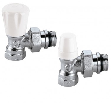 411431 Комплект кутових радіаторних кранів Caleffi - 1/2" 411431 Комплект кутових радіаторних кранів Caleffi - 1/2"